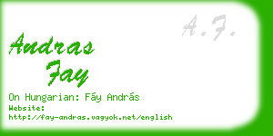 andras fay business card